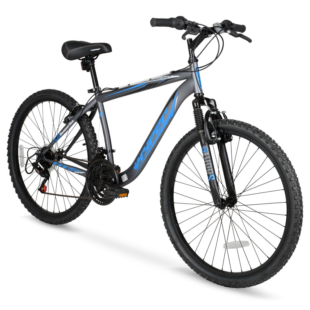 grey and blue bike